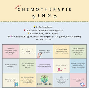 🧩 Chemotherapie-Bingo – Kostenloser Download für lange Infusionstage