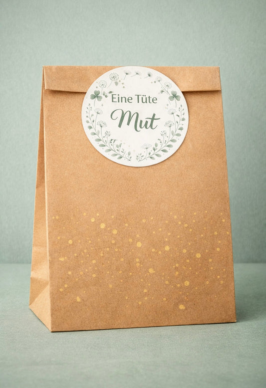 Eine Tüte Mut, eine kleine Aufmerksamkeit, die sagt: Ich denk an dich.