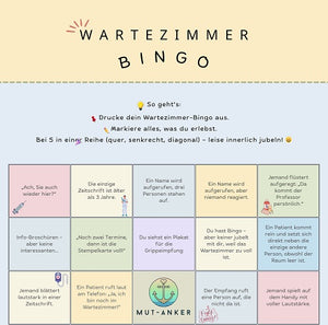 ⏳ Wartezimmer-Bingo – Wenn die Zeit sich dehnt, hilft Humor